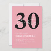 Invitation Bébé mignon avec arc rose anniversaire (Dos)