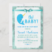 Invitation Bébé mignon Baby shower Narwhal (Devant)