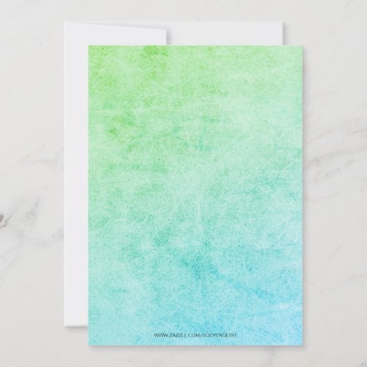 Invitation Bébé mignon Bleu Vert Baby shower Twins (Dos)