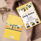 Invitation Bébé mignon Bumble Bee Honey Bee Baby shower