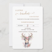 Invitation Bébé mignon Cerf Holly Baby shower de baies (Devant)
