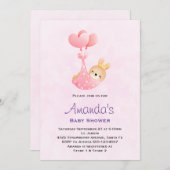 Invitation Bébé mignon dans un Baby shower de couverture de c (Devant / Derrière)