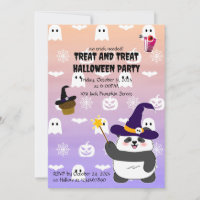 Bébé mignon de Halloween Panda sorcière magique