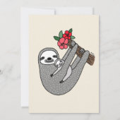 Invitation Bébé mignon de maman de paresse d'invitation de (Dos)