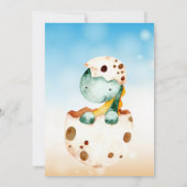 Invitation Bébé mignon dinosaures fête d'anniversaire enfant (Dos)