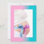 Invitation Bébé mignon éléphant Genre Révélation Baby shower (Dos)