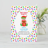 Invitation Bébé mignon/Enfant Anniversaire (Debout devant)