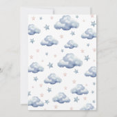 Invitation Bébé mignon et étoile bébé garçon islamique Aqiqa  (Dos)