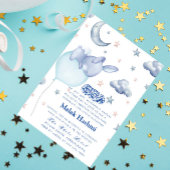 Invitation Bébé mignon et étoile bébé garçon islamique Aqiqa 
