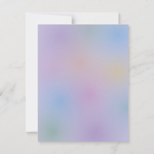 Invitation Bébé mignon et Fleurs Bébé Baptême Christening (Dos)