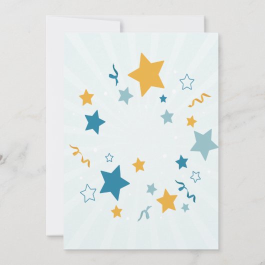 Invitation Bébé mignon, Étoiles (Dos)
