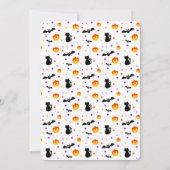 Invitation Bébé mignon fantôme Halloween Anniversaire Invitat (Dos)