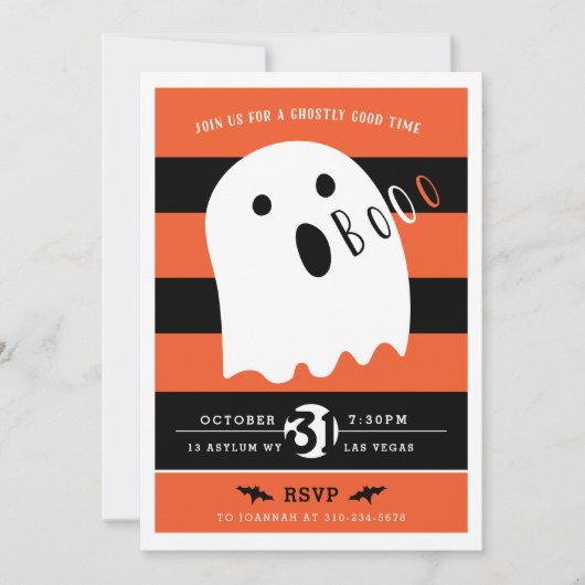 Invitation Bébé mignon Fête d'Halloween (Devant)