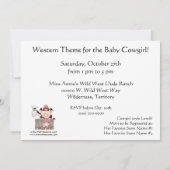 Invitation Bébé mignon Fille et cheval Pony Occident personna (Dos)