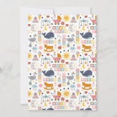 Invitation Bébé mignon fille Motif rose Baby shower (Dos)