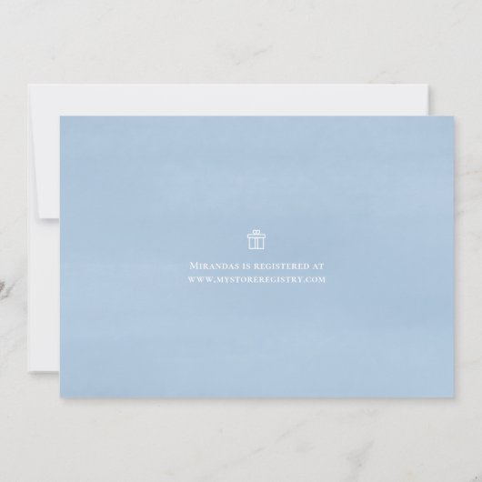 Invitation Bébé mignon Garçon Whimsical Denim Bleu Vêtements  (Dos)