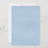 Invitation Bébé mignon Garçon Whimsical Denim Blue Clotheslin (Dos)