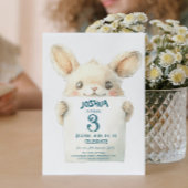 Invitation Bébé mignon lapin et Anniversaire de enfant des si