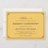 Invitation Bébé mignon Lion Aqiqah Photo (Dos)