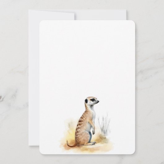 Invitation Bébé mignon Lion Wild Un 1er anniversaire fête (Dos)