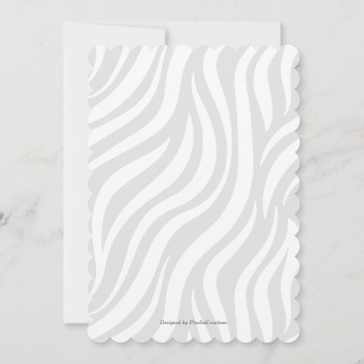 Invitation Bébé mignon moderne animaux Safari thème bébé garç (Dos)