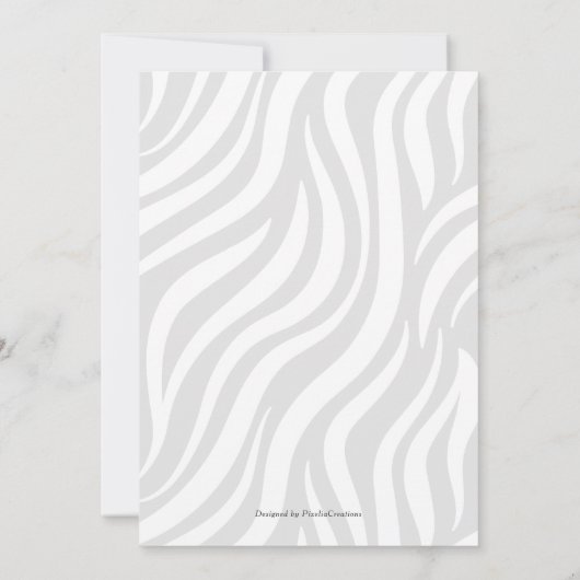 Invitation Bébé mignon moderne animaux Safari thème bébé garç (Dos)