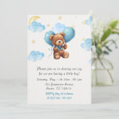 Invitation Bébé mignon ours en peluche (Debout devant)