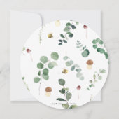 Invitation Bébé mignon Ours vert Baby shower neutre genre (Dos)