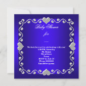 Invitation Bébé mignon pour la fête de naissance Garçon Bébé (Dos)