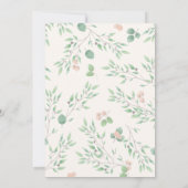 Invitation Bébé mignon rose pâle Bébé Né de Pâques (Dos)