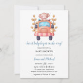 Invitation Bébé mignon singe (Devant)