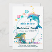 Invitation Bébé mignon sous l'eau (Devant)