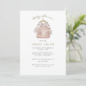 Invitation Bébé mignon Vêtements fille Douche (Debout devant)