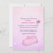 Invitation bébé mignonne à l'aquarelle avec faon e (Dos)