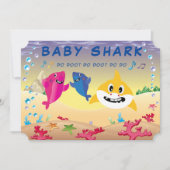 Invitation Bébé 🦈 mignonne Anniversaire de requin Ocean Part (Devant)