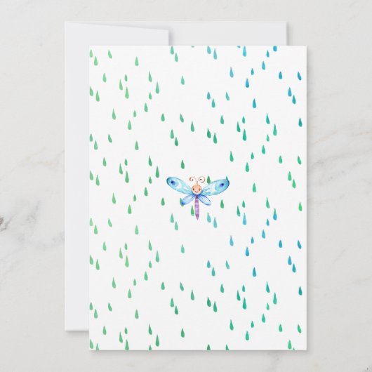 Invitation Bébé mignonne Sprinkle Douche (Dos)