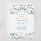 Invitation Bébé moderne garçon Football douche (Devant)