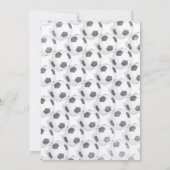 Invitation Bébé moderne garçon Football douche (Dos)