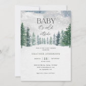 Invitation Bébé neige d'hiver Il fait froid dehors Baby showe (Devant)