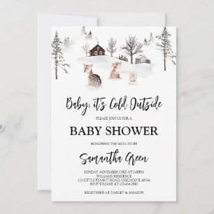 Invitation Bébé neutre par sexe Il fait froid dehors du Baby
