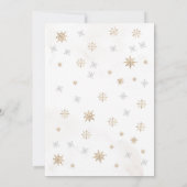 Invitation Bébé Noël crémeux Baby shower floral blanc (Dos)