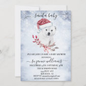 Invitation Bébé Noël d'hiver Shower de Noël Ours Polaire (Devant)