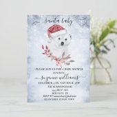 Invitation Bébé Noël d'hiver Shower de Noël Ours Polaire (Debout devant)