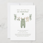 Invitation Bébé, on t'aime tellement Matcha ! (Devant)