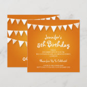 Invitation Bébé/orange donnante un petit coup coeur (Devant / Derrière)