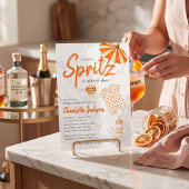 Invitation Bébé Orange Spritz pois