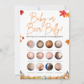 Invitation BÉBÉ OU BIÈRE Baby shower JEU PETIT CITROUILLE (Devant)