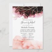 Invitation Bébé ou Fête des mariées géométrique tendance par (Devant)