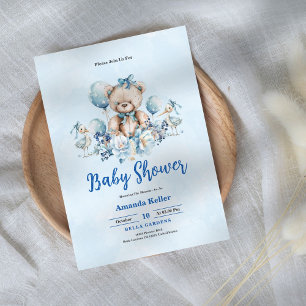 Invitation Bébé Ours mignon Baby shower