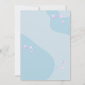 Invitation Bébé paisible Blue Star Photo Bébé 1er anniversair (Dos)